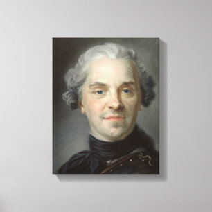 Portrait of Maurice, Comte de Saxe 1747 Canvas Print