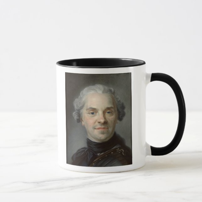 Portrait of Maurice, Comte de Saxe  1747 Mug (Right)