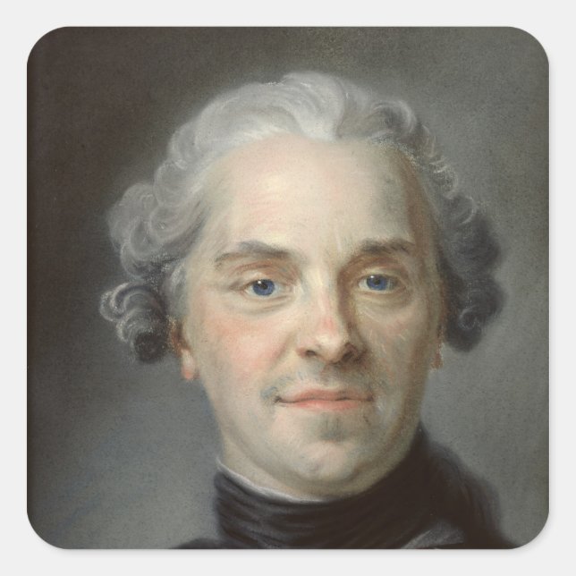 Portrait of Maurice, Comte de Saxe  1747 Square Sticker (Front)