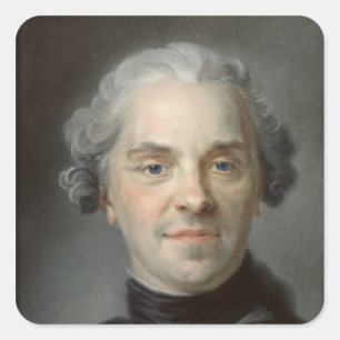 Portrait of Maurice, Comte de Saxe  1747 Square Sticker