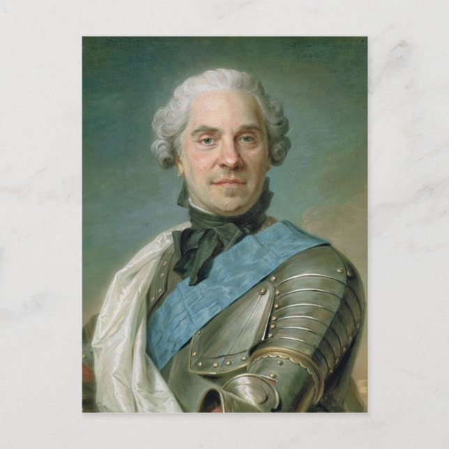 Portrait of Maurice  Comte de Saxe Postcard (Front)