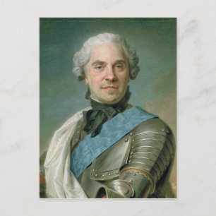 Portrait of Maurice  Comte de Saxe Postcard