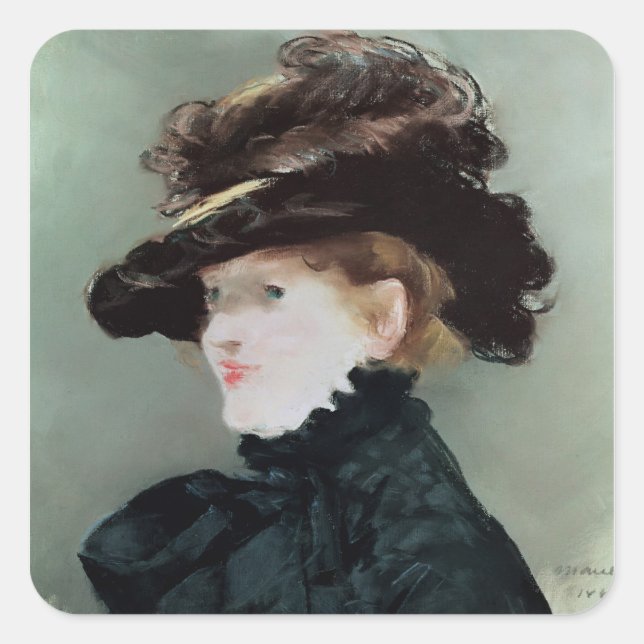 Portrait of Mery Laurent  1882 Square Sticker (Front)