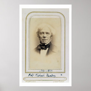 Portrait of Michael Faraday (1791-1867) (albumen p Poster