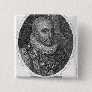Portrait of Michel de Montaigne 2 Inch Square Button