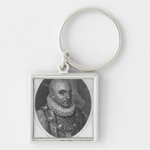 Portrait of Michel de Montaigne Keychain