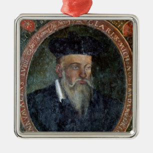 Portrait of Michel de Nostradame Metal Ornament