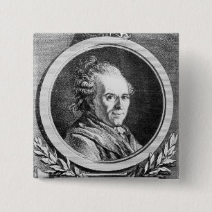 Portrait of Michel-Jean Sedaine 2 Inch Square Button