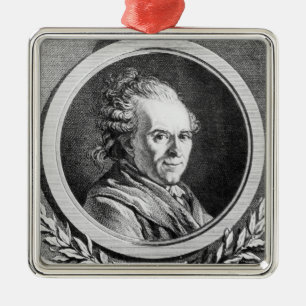 Portrait of Michel-Jean Sedaine Metal Ornament