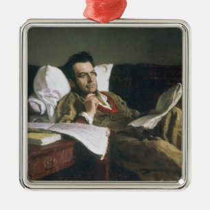 Portrait of Mikhail Glinka Metal Ornament