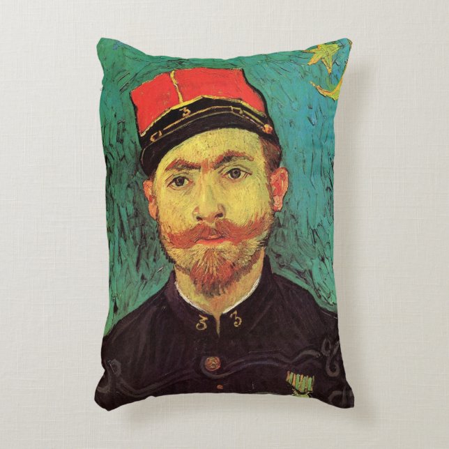 Portrait of Milliet, The Lover by Vincent van Gogh Accent Pillow (Front(Vertical))