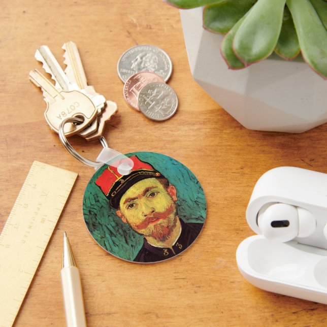 Portrait of Milliet, The Lover by Vincent van Gogh Keychain (Desk)