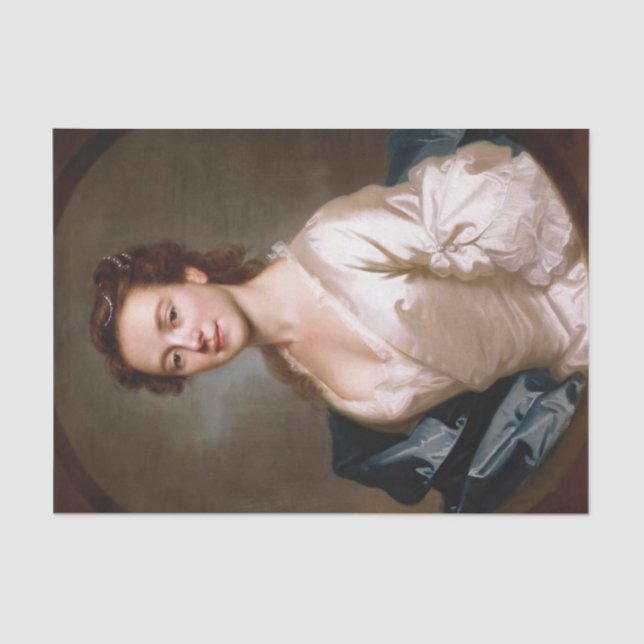 Portrait of Miss Craigie by Allan Ramsay Tissue Paper (Front)
