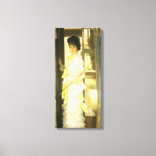 Portrait of Miss Lloyd by Tissot, Vintage Portrait Canvas Print
