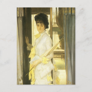 Portrait of Miss Lloyd by Tissot, Vintage Portrait Postcard
