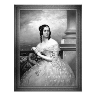 Portrait Of Miss White by Joseph Désiré Court BW Photo Print