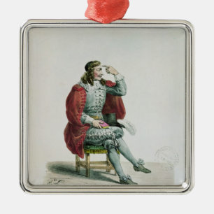 Portrait of Moliere  in the role of Arnolfe Metal Ornament