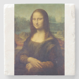 Portrait of Mona Lisa del Giocondo by Leonardo da  Stone Coaster