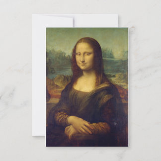 Portrait of Mona Lisa del Giocondo by Leonardo da  Thank You Card