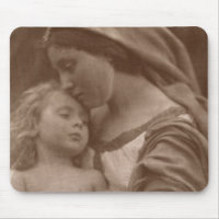 Portrait of mother and child (sepia photo)