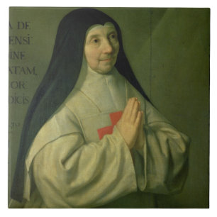 Portrait of Mother Catherine-Agnes Arnauld (1593-1 Tile