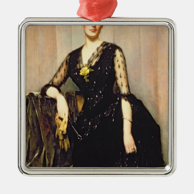 Portrait of Mrs. Agnes Williamson Metal Ornament (Front)