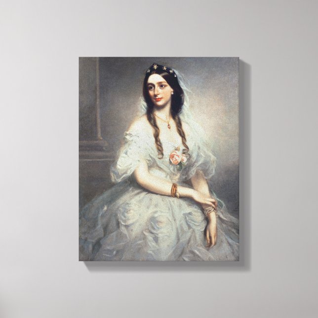 Portrait of Mrs C.W.Stoughton (d.1907), Three-quar Canvas Print (Front)