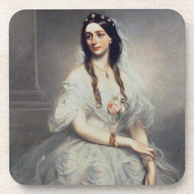 Portrait of Mrs C.W.Stoughton (d.1907), Three-quar Coaster (Front)