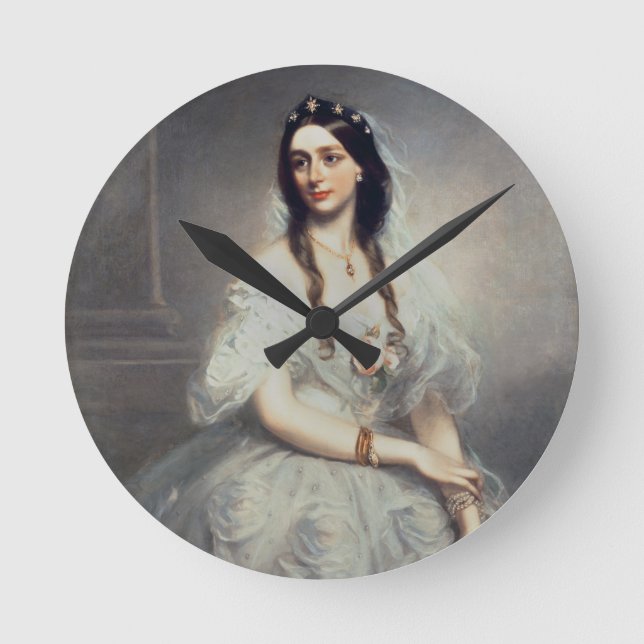 Portrait of Mrs C.W.Stoughton (d.1907), Three-quar Round Clock (Front)