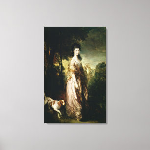Portrait of Mrs. Lowndes-Stone c.1775 Canvas Print
