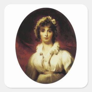 Portrait of Mrs Robert Burne-Jones Square Sticker