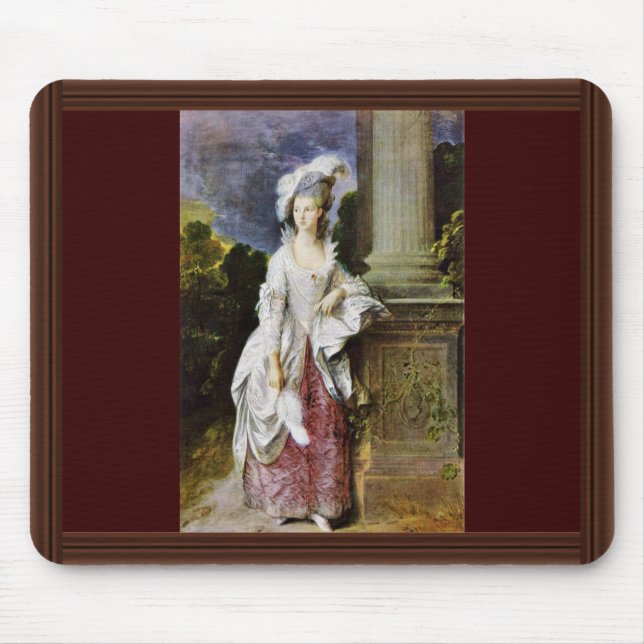 Portrait Of Mrs. Thomas Graham By Thomas Gainsboro Mouse Pad (Front)