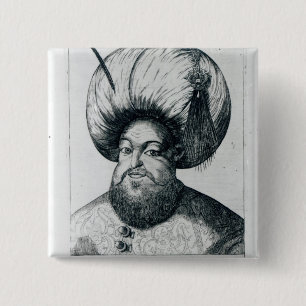 Portrait of Murad III 2 Inch Square Button