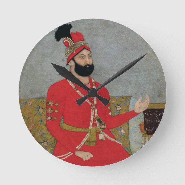 Portrait of Nadir Shah Afshar of Persia (1688-1747 Round Clock (Front)