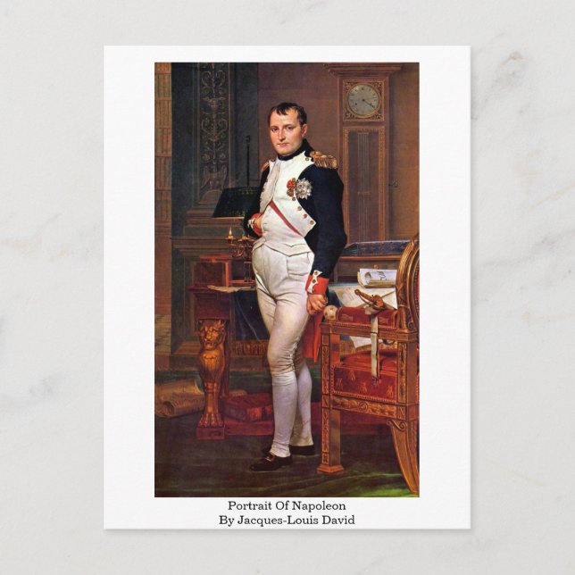 Portrait Of Napoleon By Jacques-Louis David Postcard (Front)