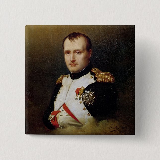 Portrait of Napoleon I  1812 2 Inch Square Button (Front)