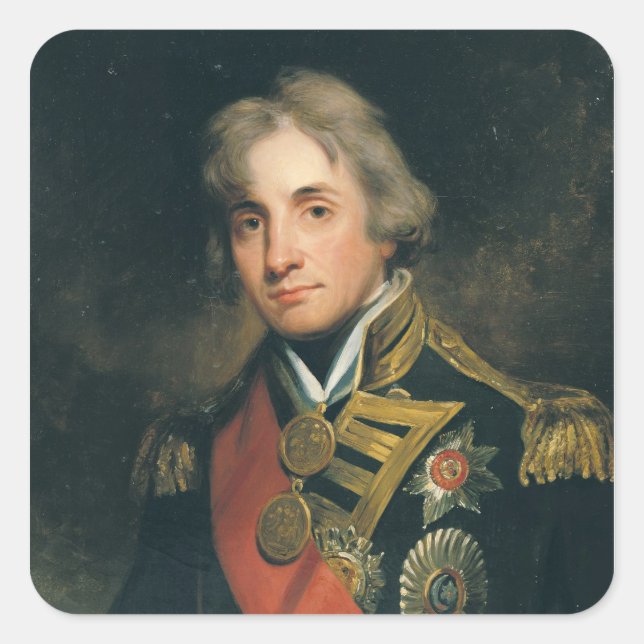 Portrait of Nelson Square Sticker (Front)