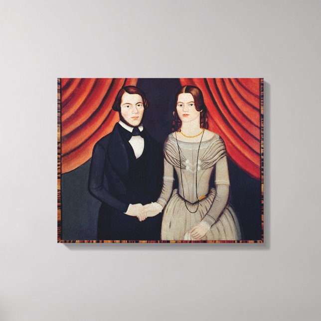 Portrait of Newly-weds Canvas Print (Front)