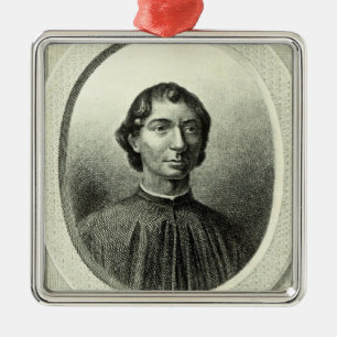 Portrait of Niccolo Machiavelli Metal Ornament