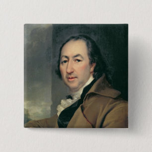 Portrait of Nikolai Ivanovich Novikov 2 Inch Square Button
