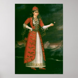 Portrait of Nino Eristavi, Iranian, 1829 Poster
