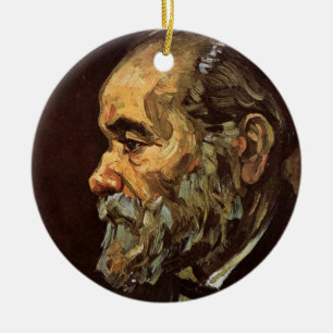 Portrait of Old Man with Beard by Vincent van Gogh Ceramic Ornament
