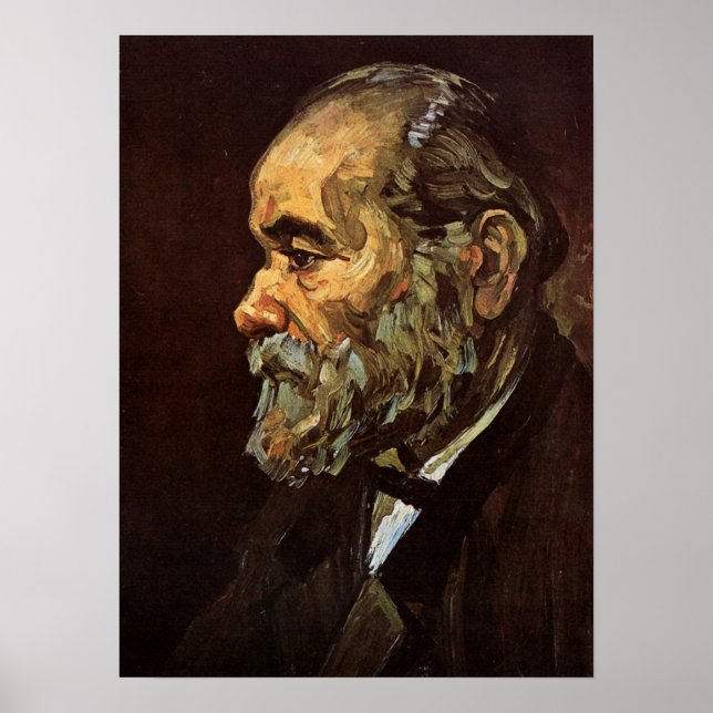Portrait of Old Man with Beard by Vincent van Gogh Poster (Front)