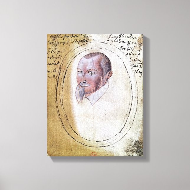 Portrait of Olivier de Serres Canvas Print (Front)