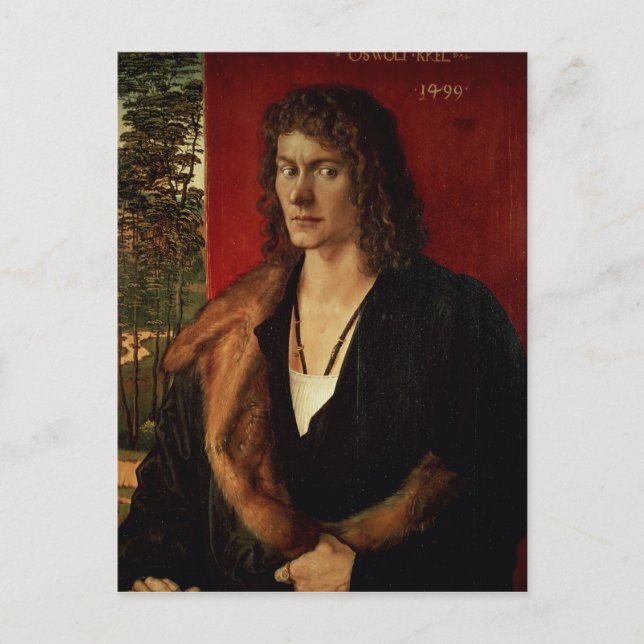 Portrait of Oswolt Krel, 1499 Postcard (Front)