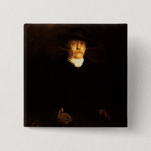 Portrait of Otto Von Bismarck (1815-98) (oil on pa 2 Inch Square Button