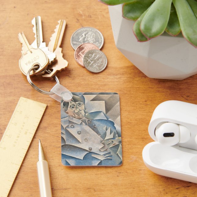 Portrait of Pablo Picasso by Juan Gris Keychain (Desk)