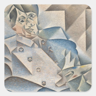 Portrait of Pablo Picasso by Juan Gris Square Sticker