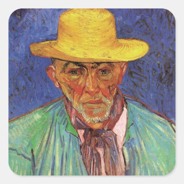 Portrait of Patience Escalier by Vincent van Gogh Square Sticker (Front)