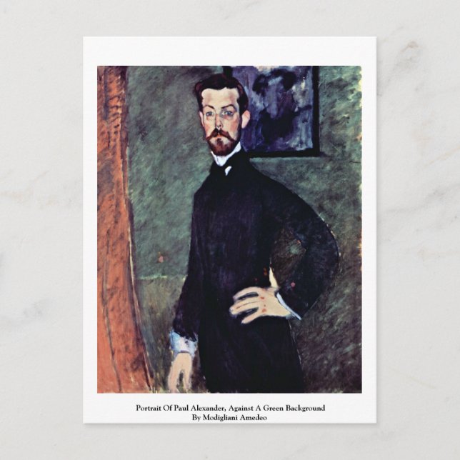 Portrait Of Paul Alexander By Modigliani Amedeo Postcard (Front)